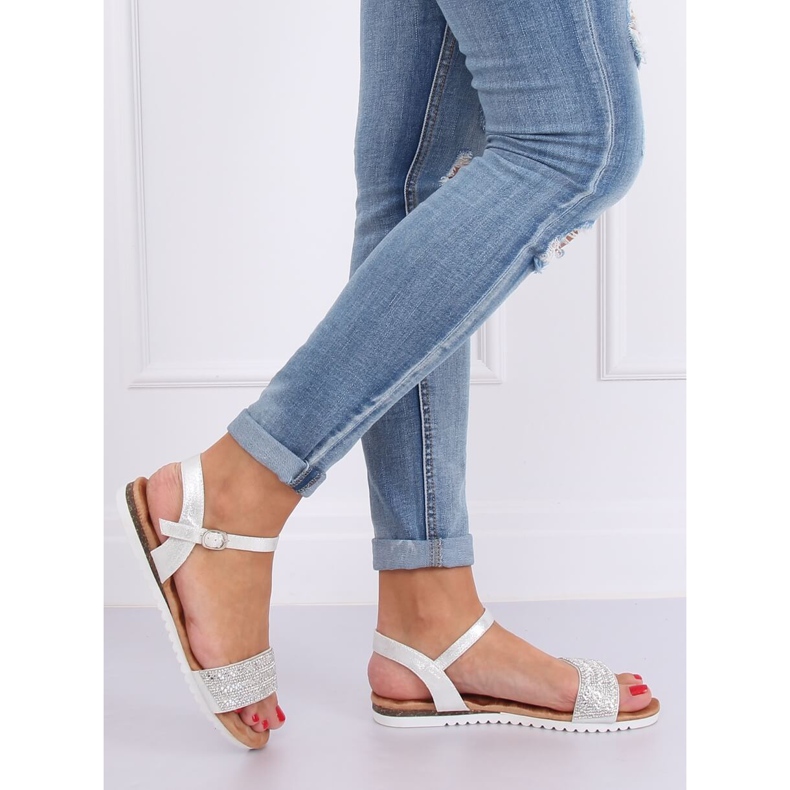 Sandale dama argintii HT-69 Argintii gri 2