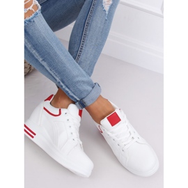Adidași de culoare albă HY-231 Roșu roşu 2