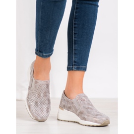 Filippo Slipons din piele ajurată maro galben 2