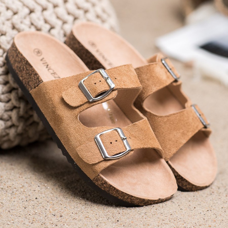 Papuci VINCEZA Cu Cataramă maro 1