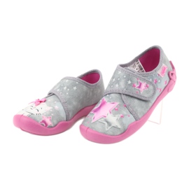 Pantofi pentru copii Befado 122X002 roz gri 3