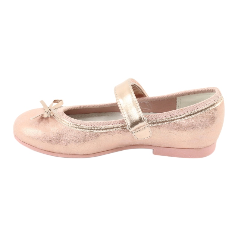 Ballerine cu trandafir auriu cu arc American Club GC03 / 20 roz galben 2