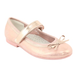 Ballerine cu trandafir auriu cu arc American Club GC03 / 20 roz galben 1