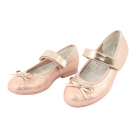 Ballerine cu trandafir auriu cu arc American Club GC03 / 20 roz galben 3