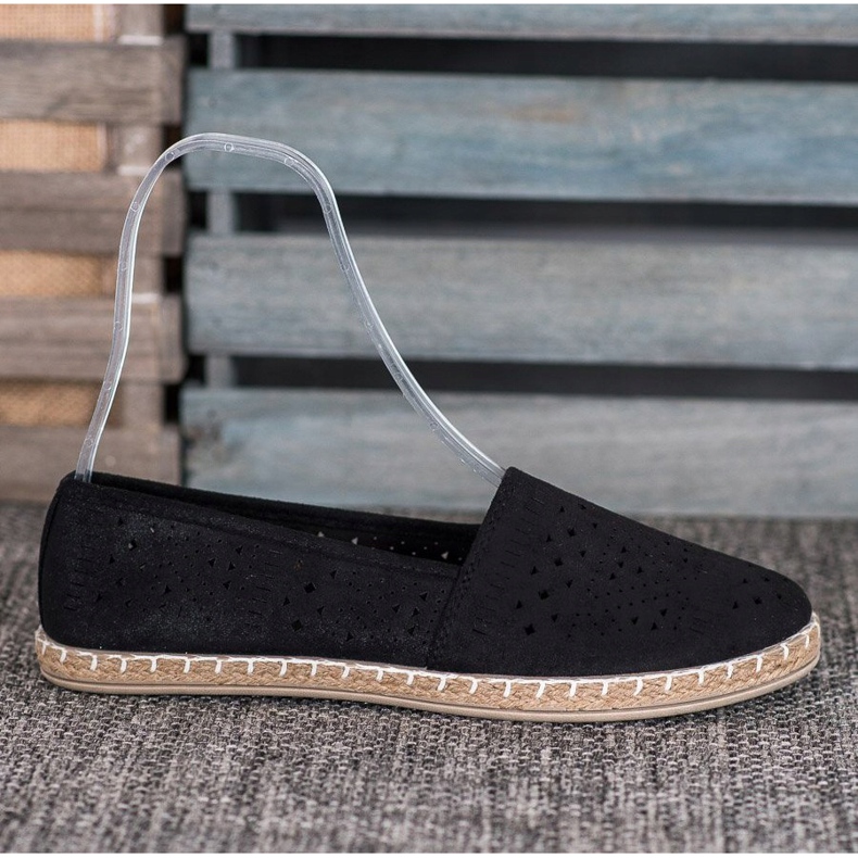 Espadrile aztece MCKEYLOR cu modele aztece negru 2
