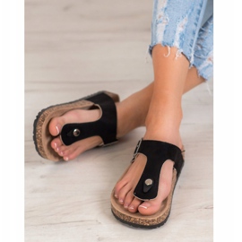 Flip-flops confortabile VINCEZA negru 2