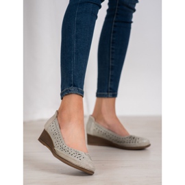 Filippo Pompe din piele cu sclipici maro 1