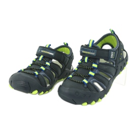 Sandale băieți American Club DR04 / 20 albastru marin verde 2