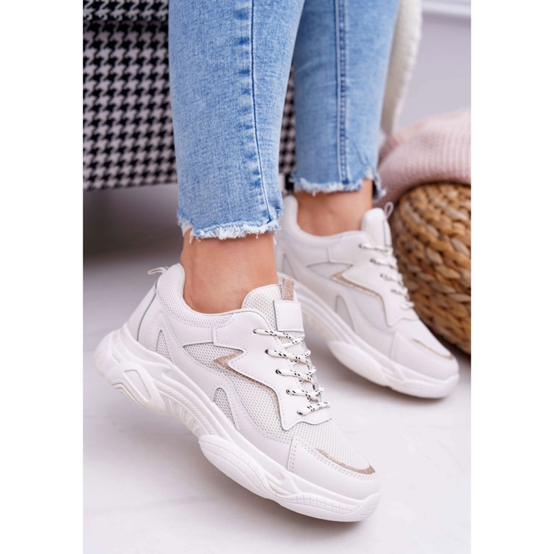 BUGO Încălțăminte sport pentru femei Beige Glitter Winchester bej 1