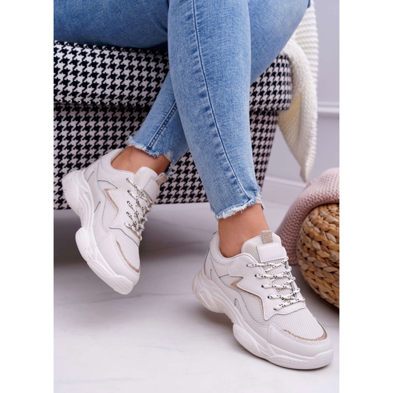 BUGO Încălțăminte sport pentru femei Beige Glitter Winchester bej 2