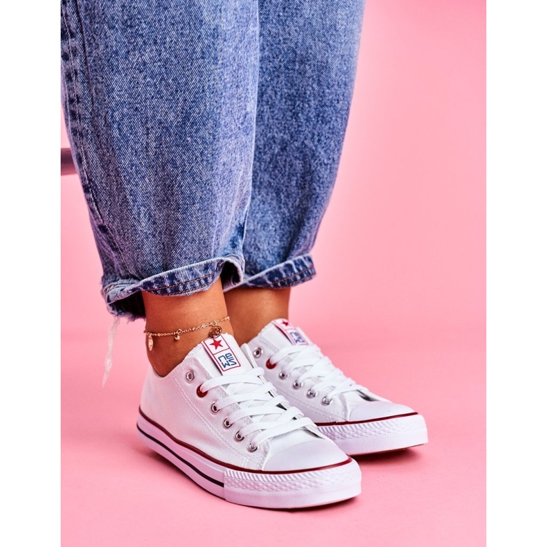 Adidași de flamenco albi pentru femei 2