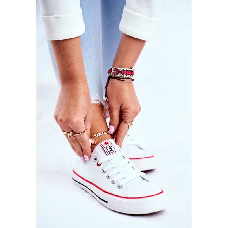 Adidași de flamenco albi pentru femei 1