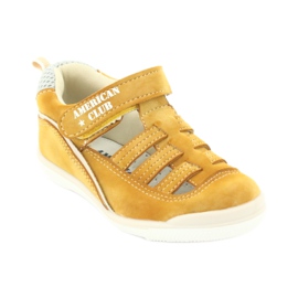 Sandale băieți American Club GC12/20 cu velcro, galbene 1