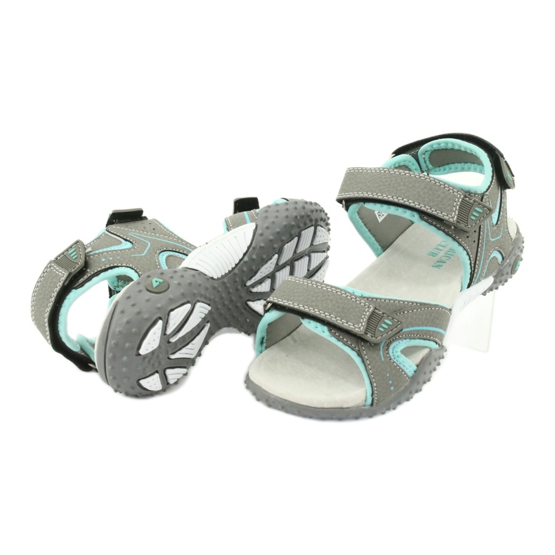 American Club Sandale sport Sandaluri Insert de piele excelentă RL26/20 gri 3 American Club Sandale sport Sandaluri Insert de piele excelentă RL26/20 gri 3