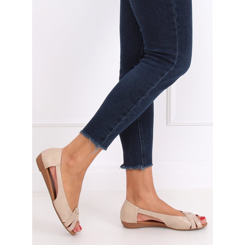 Balerini tăiate bej CC221P Bej 1