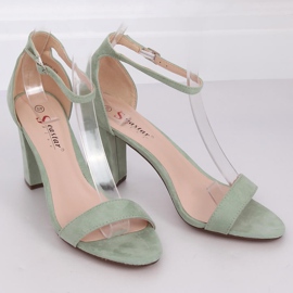 Sandale cu toc celadon CD59P Verde 1 Sandale cu toc celadon CD59P Verde 1