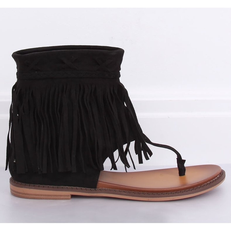 Flip-flops negri cu partea superioară NS129P Black negru 1