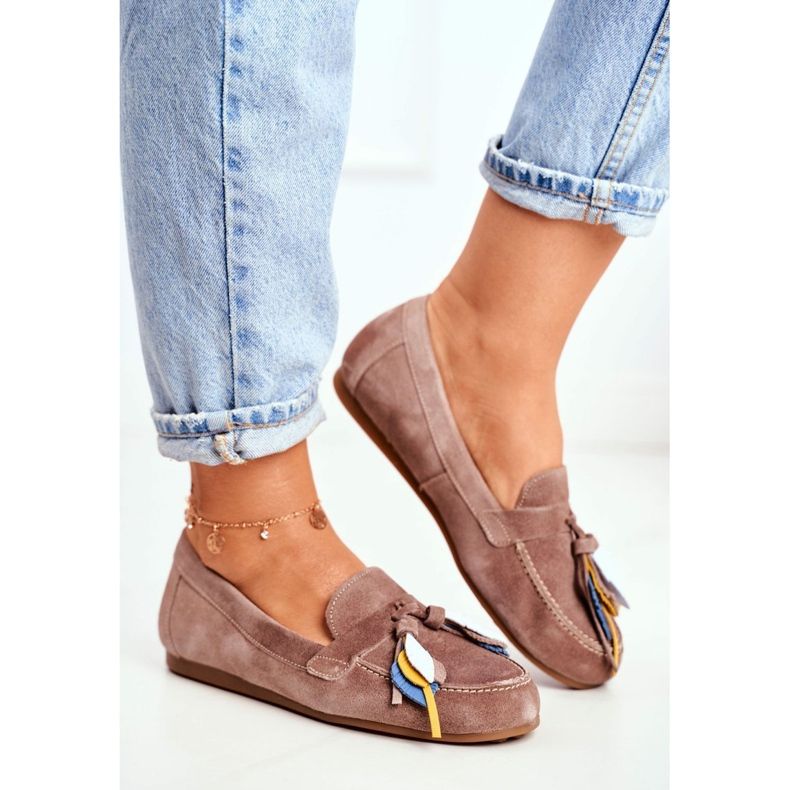 Mocasini pentru femei Piele Maciejka Bej 04494-04 / 00-5 1