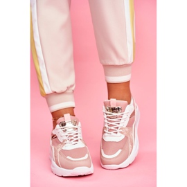 SEA Încălțăminte sport pentru femei Adidași Alb și roz Martina 2