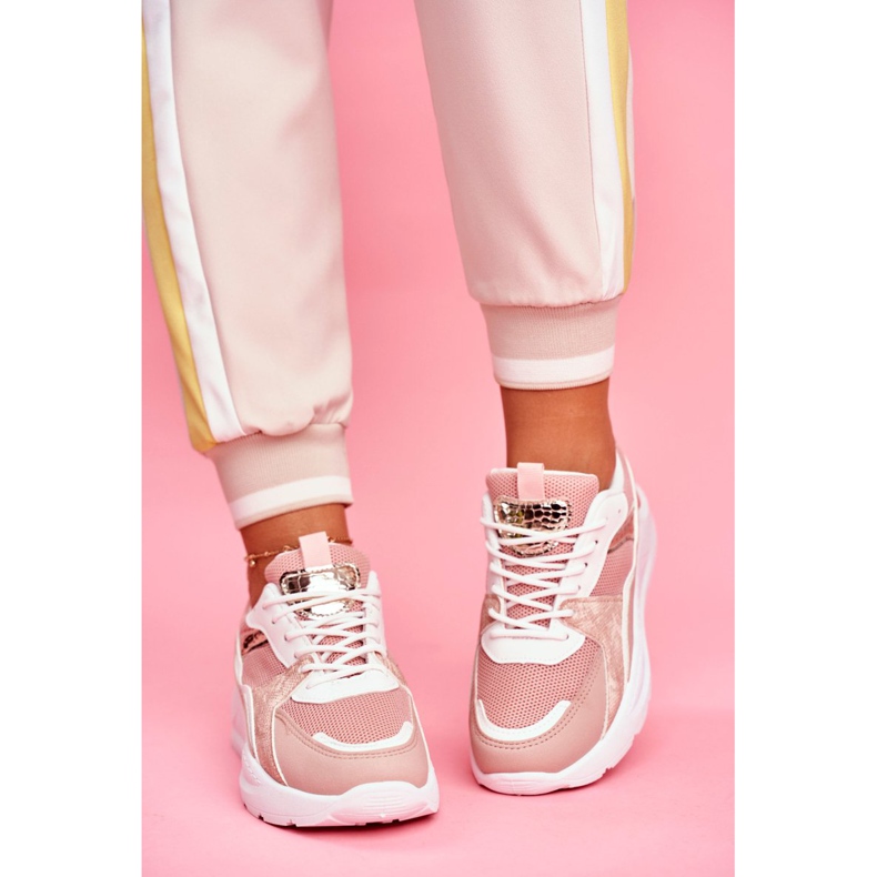 SEA Încălțăminte sport pentru femei Adidași Alb și roz Martina 2