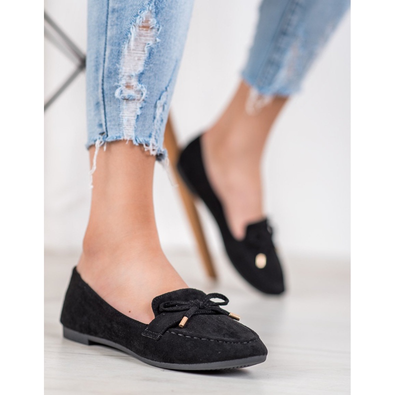 Small Swan Mocasini negri negru 2