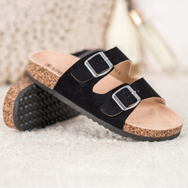 Papuci VINCEZA Cu Cataramă negru 1