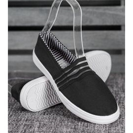 SHELOVET Adidași alunecați confortabili negru 2