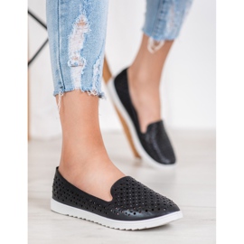 Renda Lorzi eleganți cu cristale negru 2