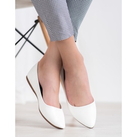 Seastar Balerini din piele ecologică albă 1