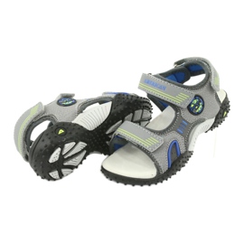 American Club Sandale americane cu branț din piele HL20/20, gri-albastru 3 American Club Sandale americane cu branț din piele HL20/20, gri-albastru 3