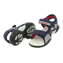 American Club Sandale Insert din piele HL21/20 Navy Blue albastru 3