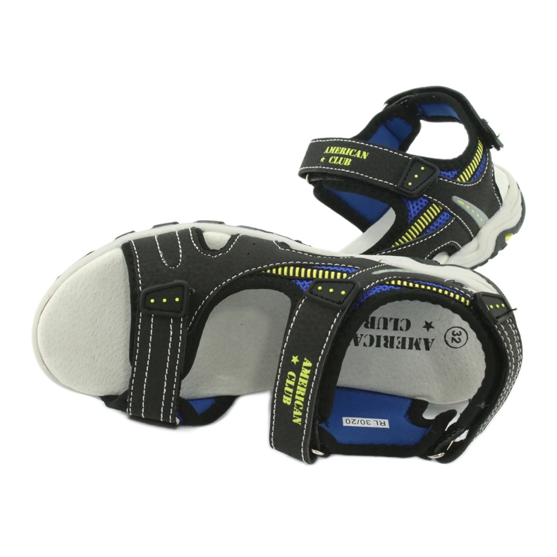 American Club Sandale sportive pentru băieți Insert din piele RL30/20 Negru 4