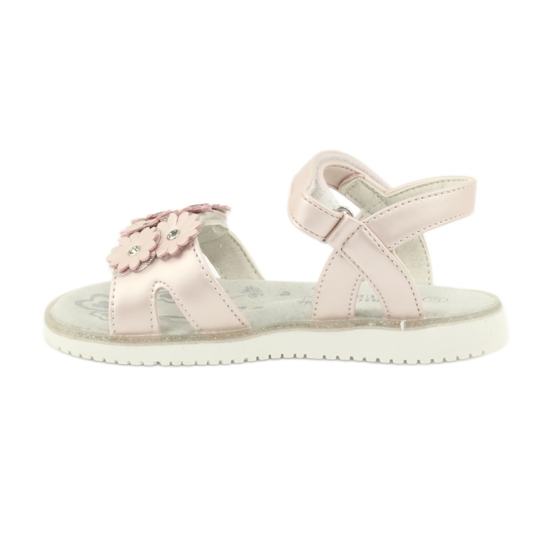 Sandale roz cu paiete perle American Club XD10/20 1