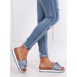 Papuci albastru pentru femei albastru SS116P Albastru 3