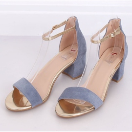 Sandale cu toc albastru M307P Albastru 1