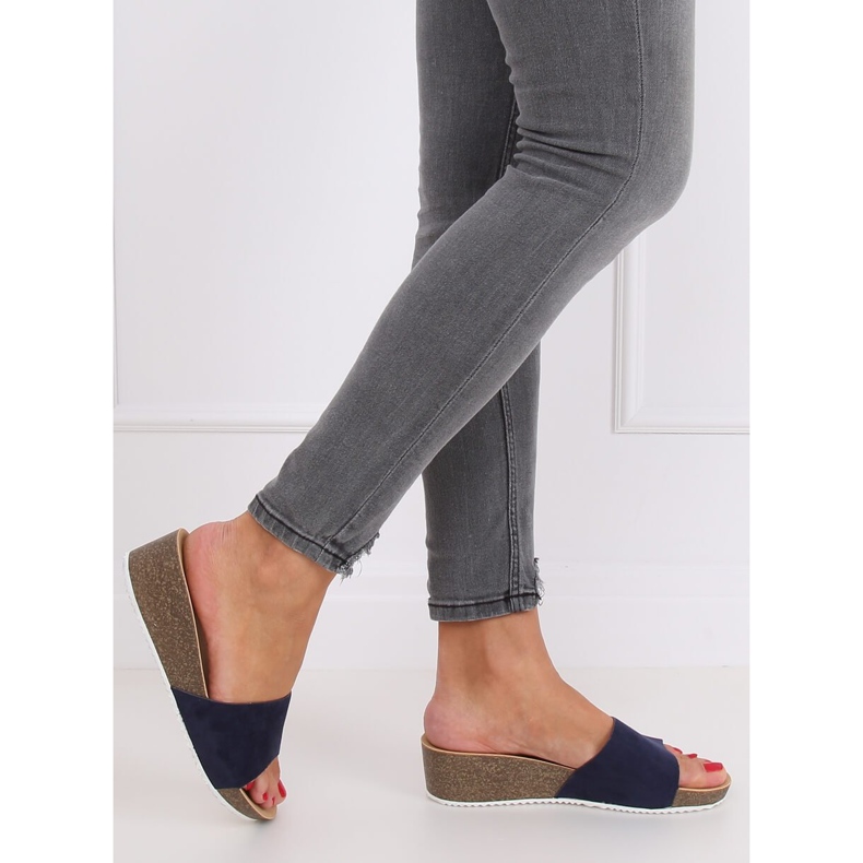 Papuci bleumarin G186P Navy albastru marin 2