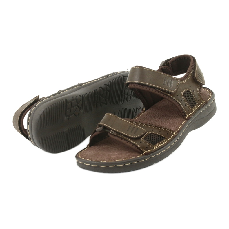 Sandale sport confortabile din piele American Club CY13 / 20 maro 4 Sandale sport confortabile din piele American Club CY13 / 20 maro 4