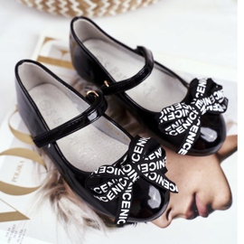 S.Barski Balerini negri pentru copii cu velcro Barski Mindi negru 2