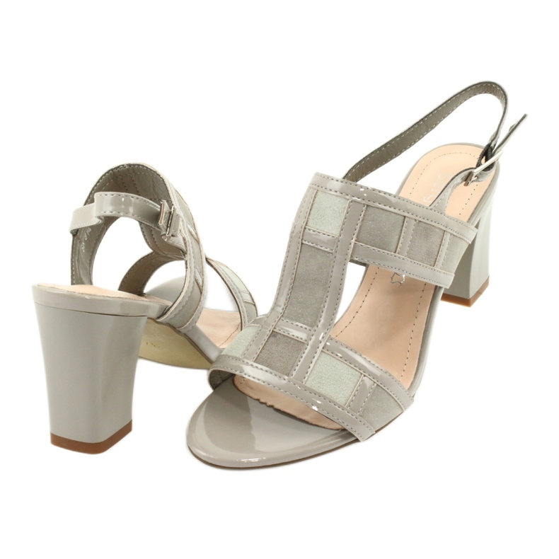 Sandale pe stâlpul lui Sergio Leone SK814 gri pentru gleznă 4
