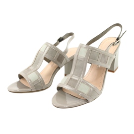 Sandale pe stâlpul lui Sergio Leone SK814 gri pentru gleznă 3