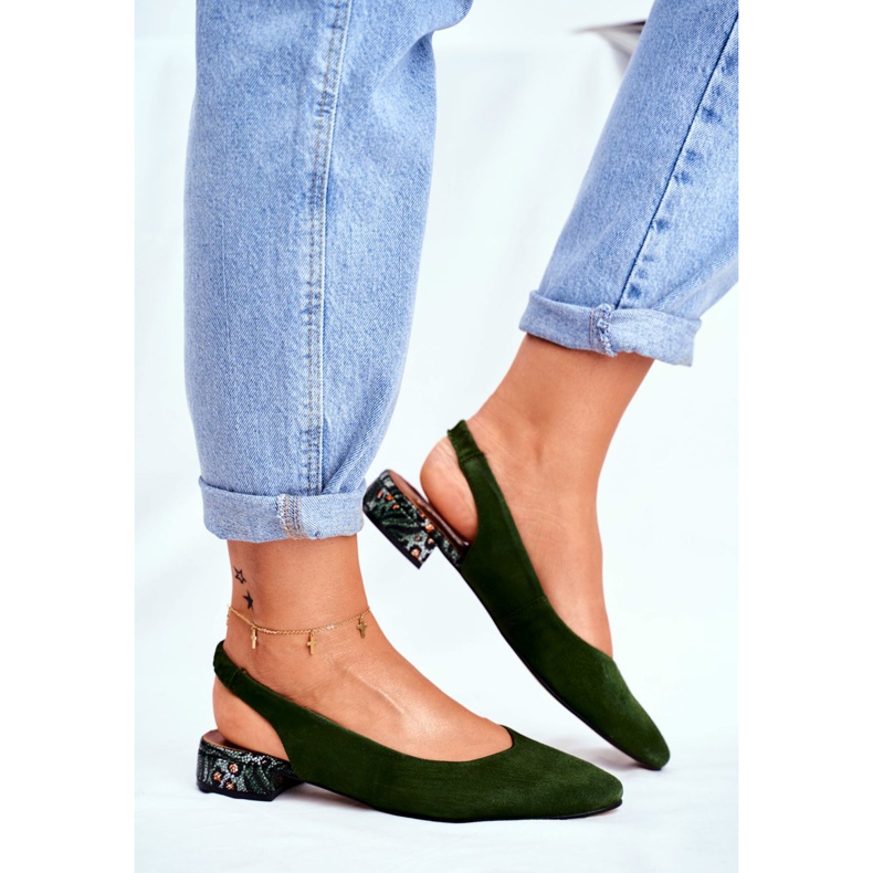 Pompele de damă din piele Slip-on Maciejka Miami Green 04482-09 verde 2