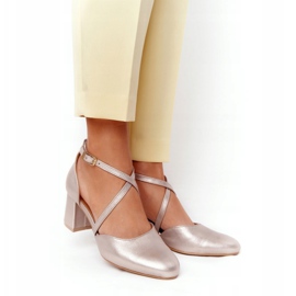 Pompele de damă Piele Maciejka Auriu 04070-25 de aur 2