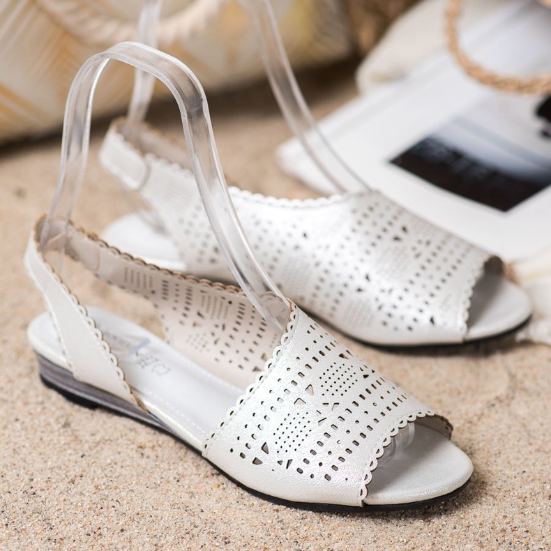 Goodin Sandale argintii strălucitoare gri 1