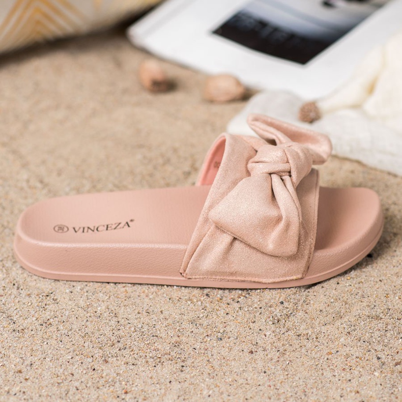 Papuci VINCEZA cu arc roz 2