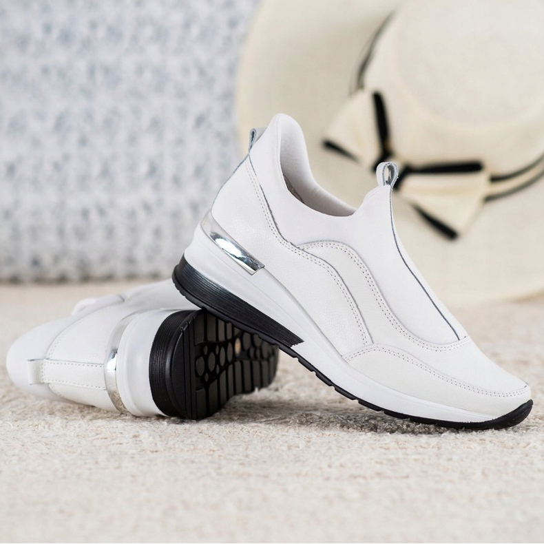 Încălțăminte de piele VINCEZA alb 1