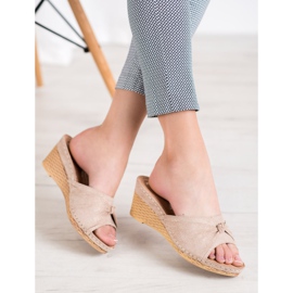 Papuci eleganți VINCEZA Glitter galben 1