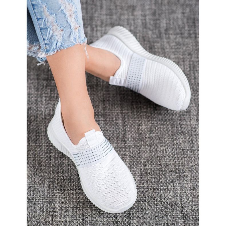 SHELOVET Pantofi sport de alunecare alb 1