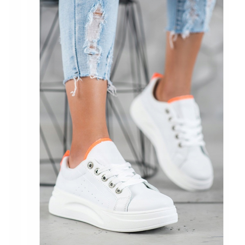 SHELOVET Adidași la modă pe platformă alb 1