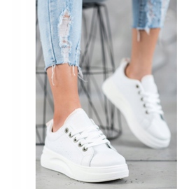 SHELOVET Adidași la modă pe platformă alb 1