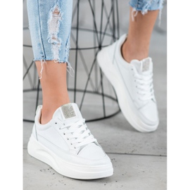 SHELOVET Adidași pe platforma modei alb 2